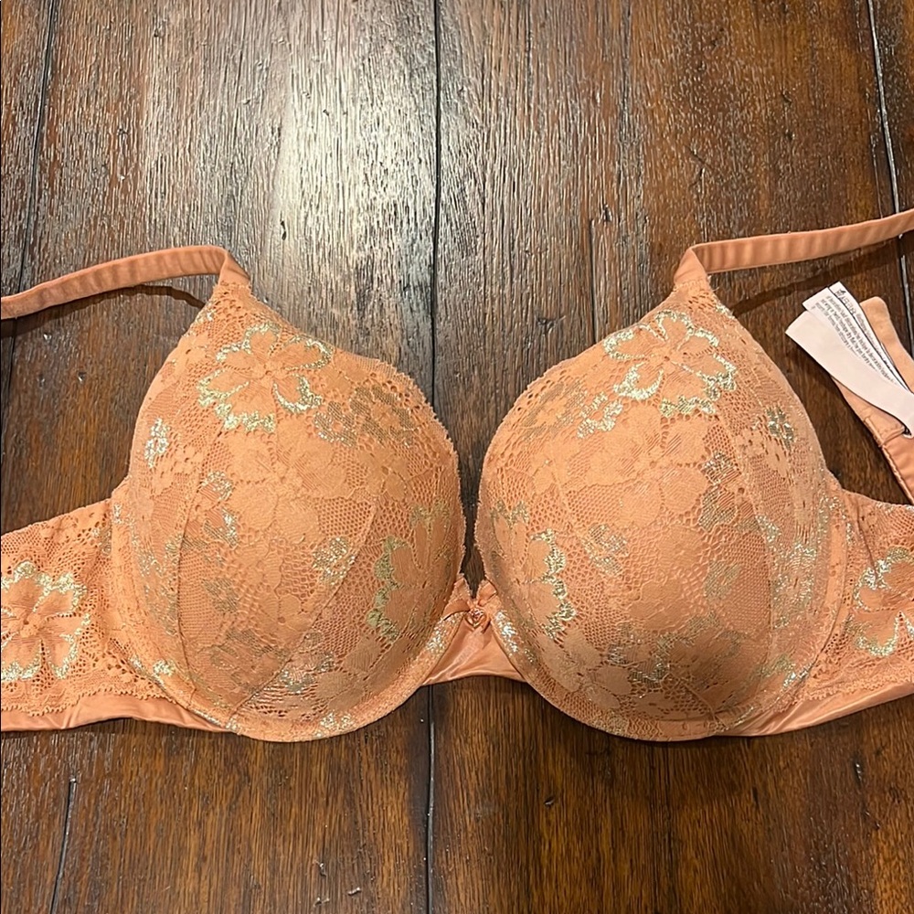Victoria's Secret Orange Lace Bra with Underwire Support
